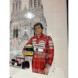 GRAND FORMAT encadré Ayrton...