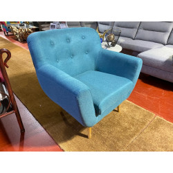 Somero fauteuil bleu canard cabriolet DESIGN & CONFORTABLE ESPRIT SCANDINAVE