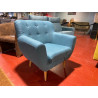 Somero fauteuil bleu canard cabriolet DESIGN & CONFORTABLE ESPRIT SCANDINAVE