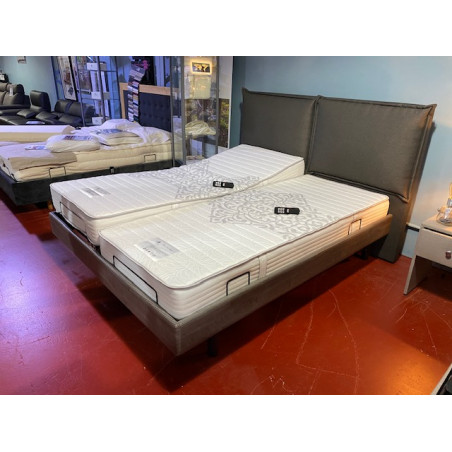 RESSORTS ensemble LITERIE tpr ARTICULE électrique 160 x 200 ( 2 x 80 x 200 ) 100% PLOTS matelas 7 ZONES, SANS FIL