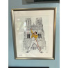 GRAND FORMAT encadré FREDDY MERCURY forever à la cathédrale notre dame de Reims format A3