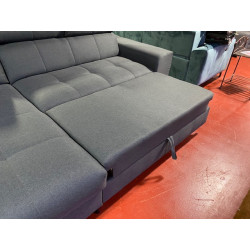 Méridienne 2 personnes GINO salon angle gauche convertible couchage appoint fonction lit RELAX FAMILIALE & COFFRE