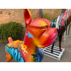 DOG Urus street art graff de l'artiste Keusty Hauteur 150 cm