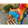 DOG Urus street art graff de l'artiste Keusty Hauteur 150 cm