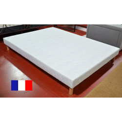 TAPISSIER 140 x 190 LATTES Sommier réf Premium tissu CLAIR