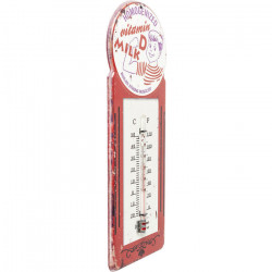 Deco GARAGE style vintage kare THERMOMETRE decoratif VITAMIN D MILK