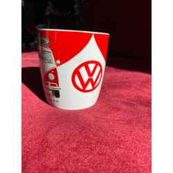 Mug VW COMBI ROUGE Tasse, Céramique, diamètre intérieur 8,5 x largeur 13 x hauteur 9 cm, lave vaisselle et micro-ondes ok