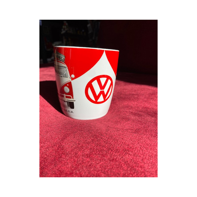 Mug VW COMBI ROUGE Tasse, Céramique, diamètre intérieur 8,5 x largeur 13 x hauteur 9 cm, lave vaisselle et micro-ondes ok