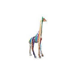 Girafe street art Hauteur 198 cm Sculpture savane PEPS statue en résine FINTION BRILLANTE