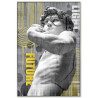 La Grèce antique, sculture homme 80 x 120 cm TABLEAU encadré toile sur CADRE
