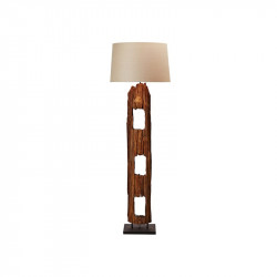 LAMPE LAMPADAIRE bois flotté TECK 175 cm ABAT JOUR design proporsionné