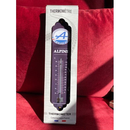 Thermomètre ALPINE a110 a310 sur tôle Métal, 28 x 6.5 x 2 cm utilisation en intérieur ou en extérieur protégé