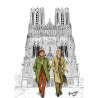 Blake et Mortimer SUR LE PARVIS DE LA CATHÉDRALE NOTRE DAME DE REIMS