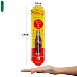 Thermomètre Coca-cola bouteille sur tôle, Métal, Garage, 28 x 6.5 x 2 cm Nostalgic-Art 80140 intérieur extérieur protégé