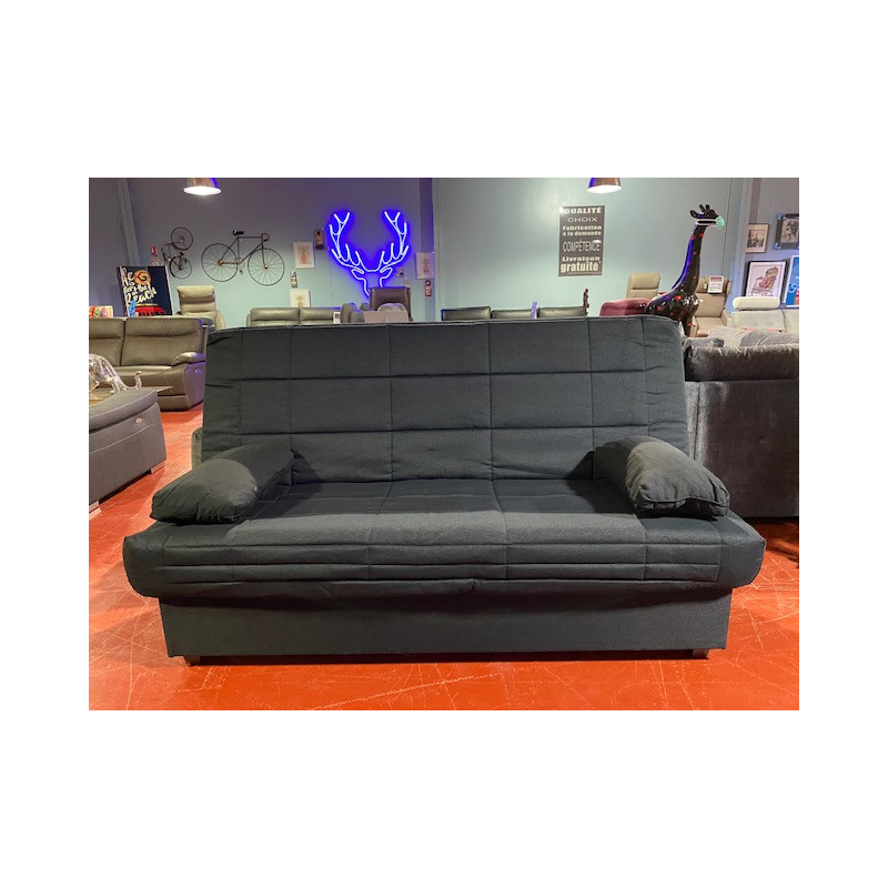Clic-clac COMPLET déhoussable matelas 12 cm Couchage 130 x 190 + coffre de rangement + LATTES + COUETTE + 2 COUSSINS