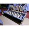 Clic-clac COMPLET déhoussable matelas 12 cm Couchage 130 x 190 + coffre de rangement + LATTES + COUETTE + 2 COUSSINS