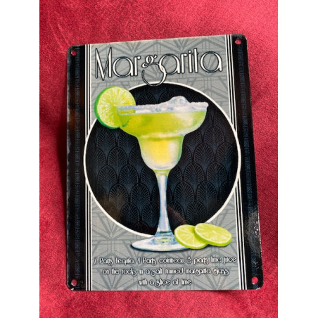 20 x 30 cm MARGUARITA Idée Cadeau Métal Design Retro Décoration ruhm soirée cocktail