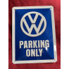 20 x 30 cm Volkswagen parking only Idée Cadeau Métal Design Retro Décoration