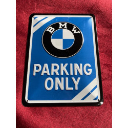 20 x 30 cm BMW PARKING ONLY Idée Cadeau Métal Design Retro Décoration