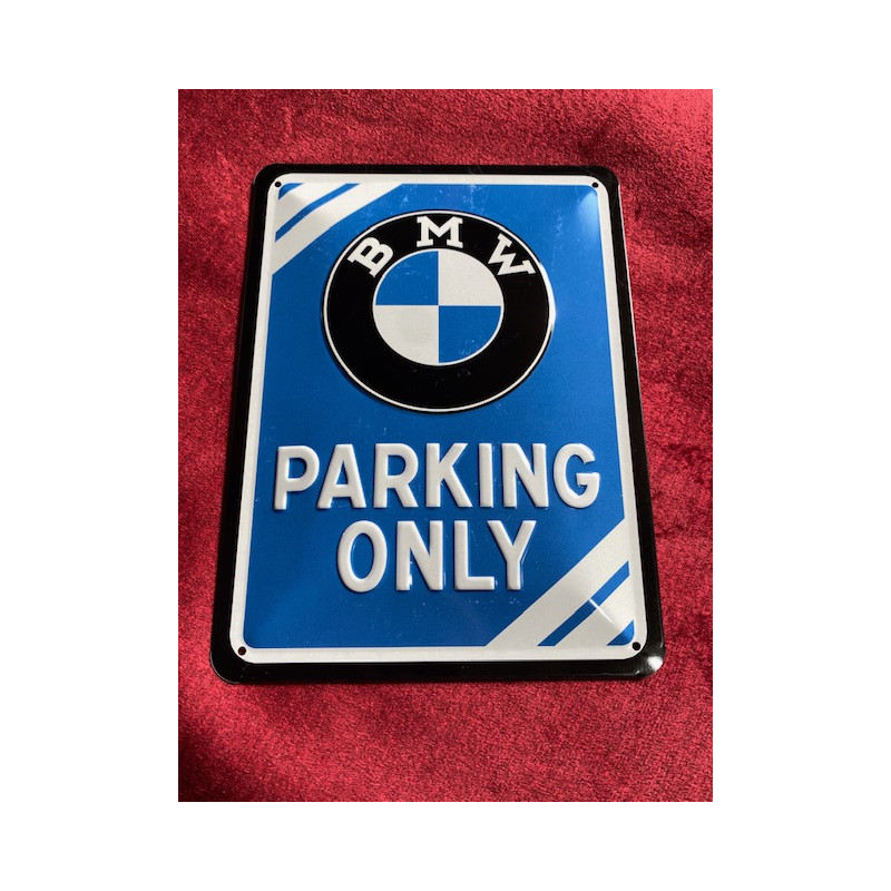 20 x 30 cm BMW PARKING ONLY Idée Cadeau Métal Design Retro Décoration