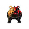 Boule dog street art BANDIT Hauteur 100 cm Sculpture PEPS statue en résine FINTION BRILLANTE