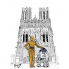 R2-D2 et C-3PO prennent la pose SUR LE PARVIS DE LA CATHÉDRALE NOTRE DAME DE REIMS