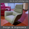 EZE haut dossier & DESIGN fauteuil CABRIOLET tournant ERGONOMIQUE