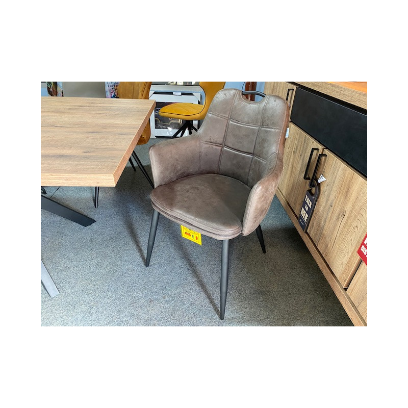 ST1809 503 ANTHRACITE - chaise de salle à manger avec accoudoirs design et bon maintien