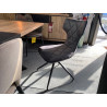 ST1808 503 CHAISE TISSU DARK GREY - chaise de salle à manger design et bon maintien finition piquage diamant gallon noir