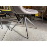 ST1808 503 CHAISE TISSU DARK GREY - chaise de salle à manger design et bon maintien finition piquage diamant gallon noir