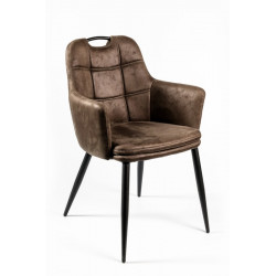 ST1809 503 ANTHRACITE - chaise de salle à manger avec accoudoirs design et bon maintien