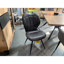 Fauteuils de table rotatifs tissu anthracite pour salle à manger