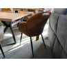 ST2005 503 CHAISE tissu cognac pour salle à manger cosi & design combinant un excellent maintien et finition piquage + poignée