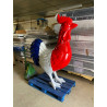 COCORICO street art coq BLEU BLANC ROUGE Hauteur 170 cm statue en résine pour extérieur intérieur BELLE FINITION