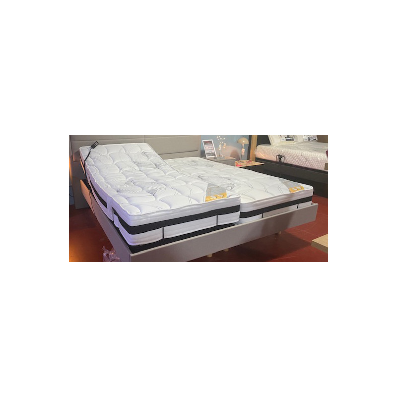 RONDE & ROND 2x80x200 hr 55 matelas 21 CM spécial pour LARGE et FORT