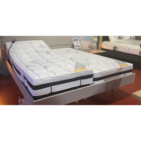 RONDE & ROND 2x80x200 hr 55 matelas 21 CM spécial pour LARGE et FORT