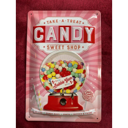 20 x 30 cm BONBONS Candy  idée Cadeau Métal Design Retro Décoration