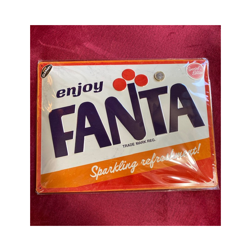 20 x 30 cm FANTA ORANGE a company of coka cola idée Cadeau Métal Design Retro Décoration