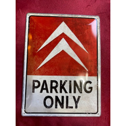 20 x 30 cm CITROEN parking ONLY Cadeau Métal Design Retro Décoration