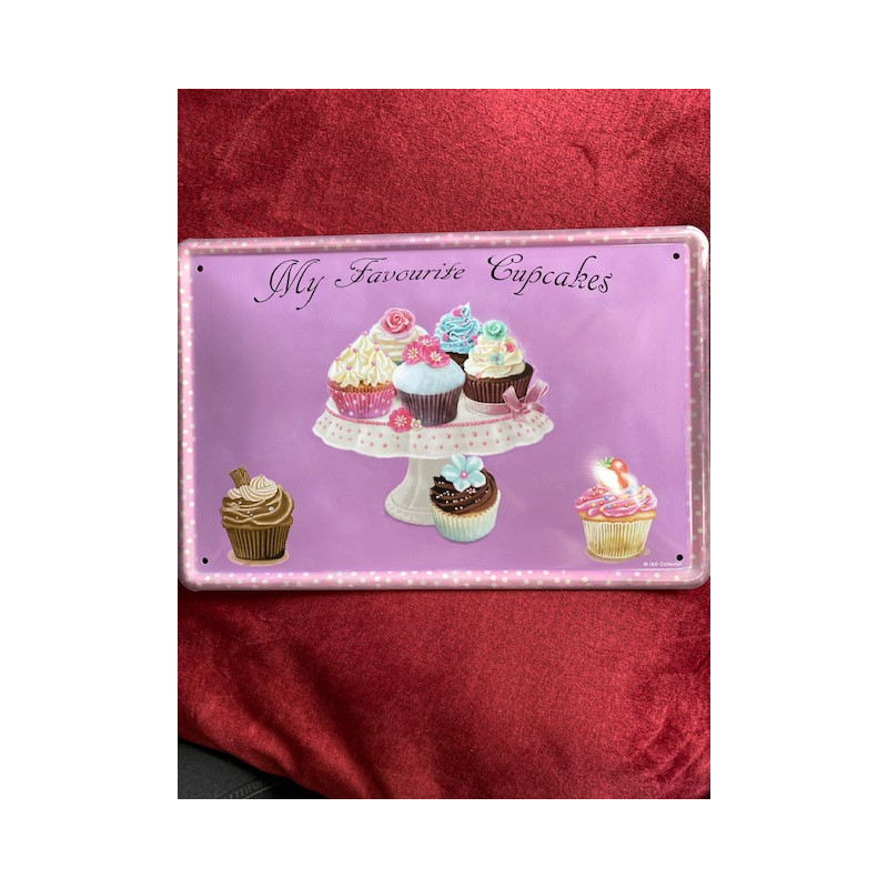 20 x 30 cm GATEAUX CUP CAKE idée Cadeau Métal Design Retro Décoration