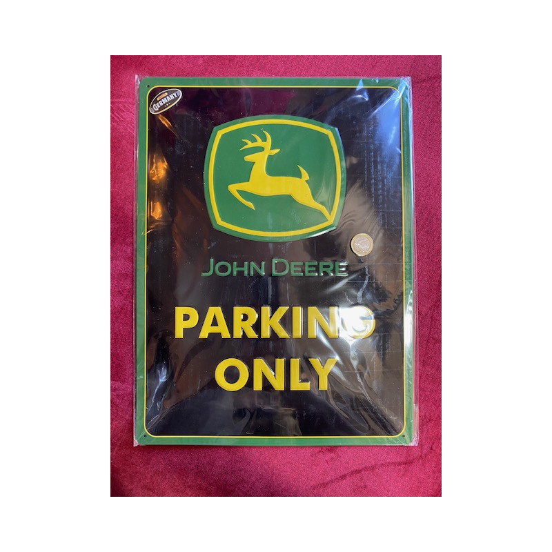 20 x 30 cm John DEERE parking only  idée Cadeau Métal Design Retro Décoration