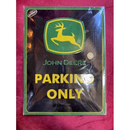 20 x 30 cm John DEERE parking only  idée Cadeau Métal Design Retro Décoration