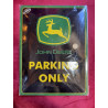 20 x 30 cm John DEERE parking only  idée Cadeau Métal Design Retro Décoration