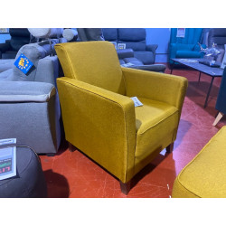 TOLEDO esprit vintage fauteuil MODE TRES ACTUEL contemporain JAUNE IMPERIAL