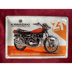 30 x 20 cm KAWASAKI Z1 la légende idée Cadeau Métal Design Retro Décoration