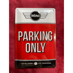 20 x 30 cm MINI parking only Cadeau Métal Design Retro Décoration