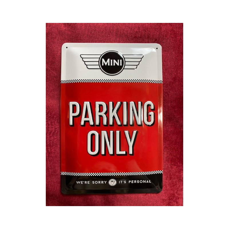 20 x 30 cm MINI parking only Cadeau Métal Design Retro Décoration