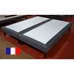 Déco 2*90*200 DUO lattes sommier TAPISSIER tour en coton GRIS COUCHAGE FERME & SOLIDE 180 200