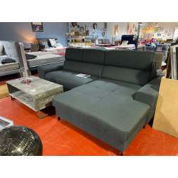 GINO salon d'angle DROITE convertible couchage appoint fonction lit RELAX FAMILIALE & COFFRE méridienne têtières réglables