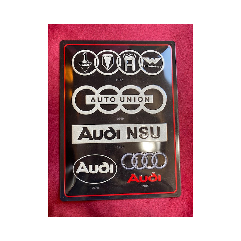 30 x 40 cm AUDI NSU VW AUTO UNION  idée Cadeau Métal Design Retro Décoration